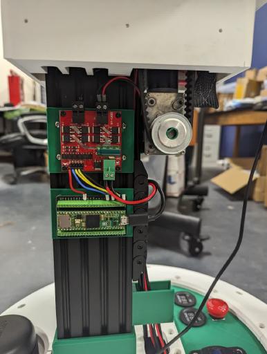 The H-bridge motor controller and Teensy 4.1 controlling it